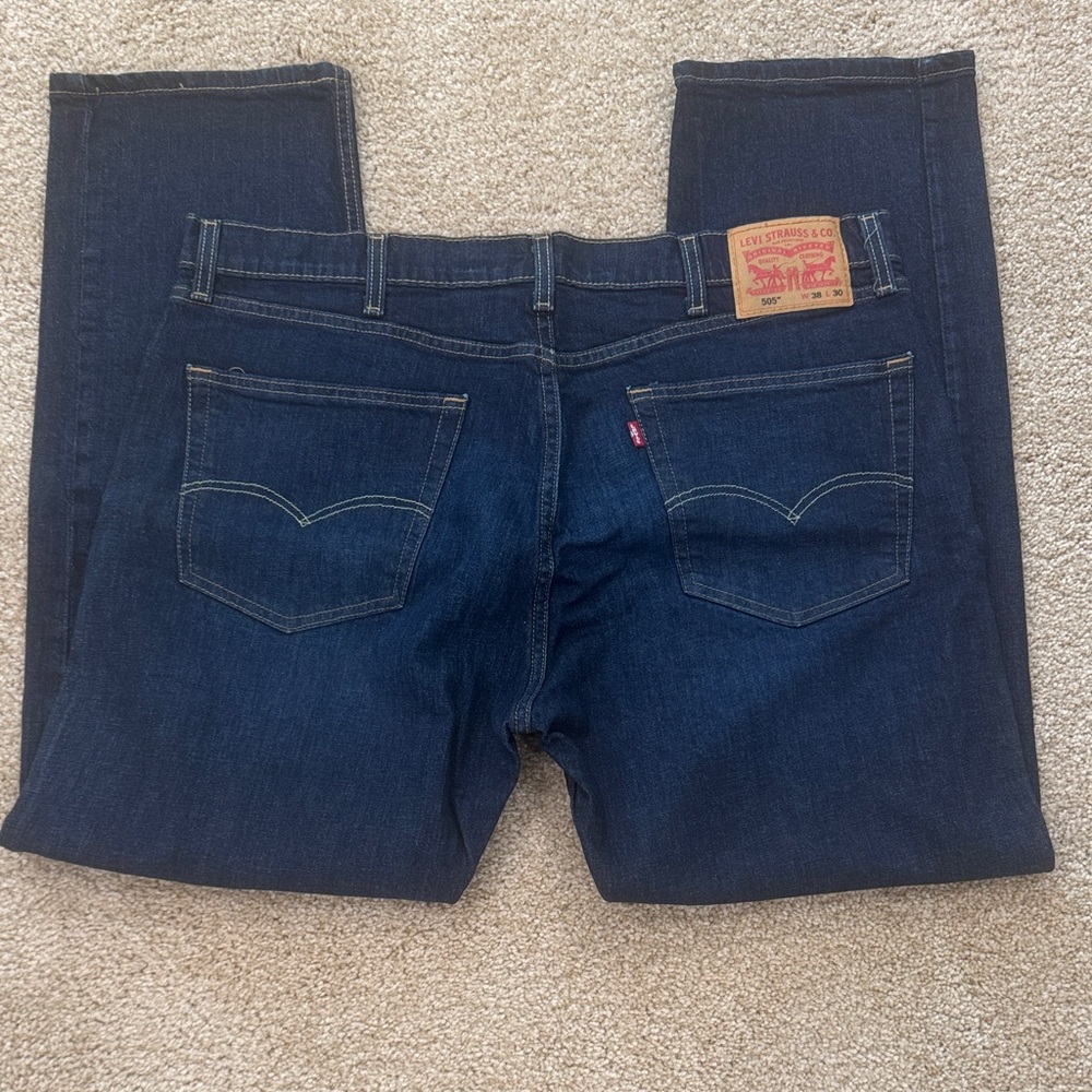 Levi's Men’s 505 Dark Wash Jeans W38 L30